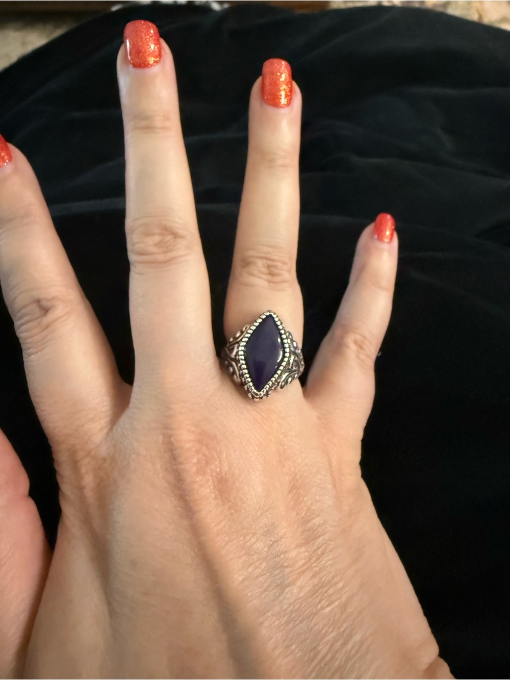 Carolyn Pollack’s American West Sterling Silver Purple Stone Ring, size 7